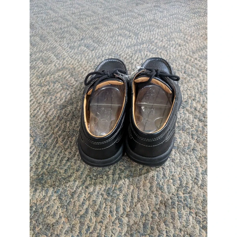 Dr. Comfort Patrick Mens 10.5 XW Black Leather Boat Shoes Therapeutic 8510